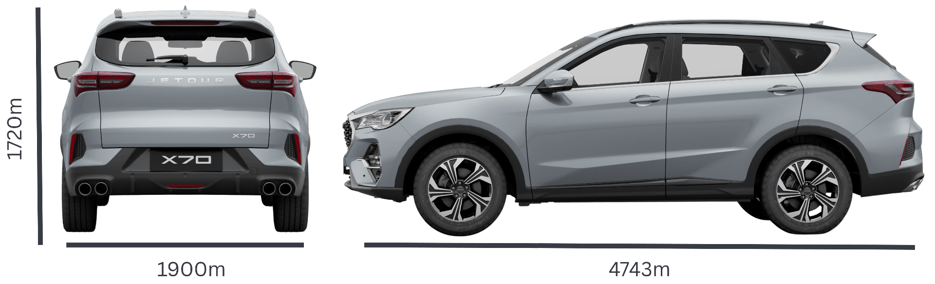 Dimensiones JETOUR X70